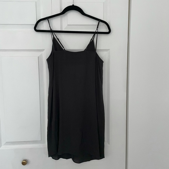 & Other Stories Black Slip Dress with Buttons - Picture 3 of 6